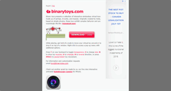 Desktop Screenshot of binarytoys.com
